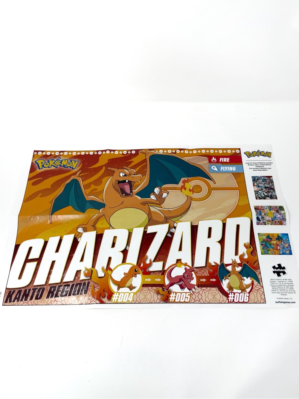 Pokemon Charizard Kanto 1000 Piece Puzzle Buffalo Games w Poster Untested - Picture 8 of 8